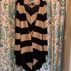 Tan and black sweater